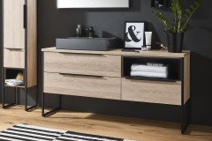 Aspekt von puris - Badezimmer in Eiche sand