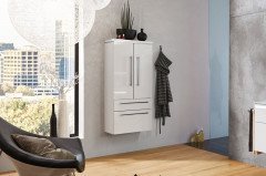 Cool-Line von puris - Badezimmer Weiß mit Glaswaschtisch