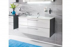 Fresh von puris - Badezimmer in Quarzgrau & Polarweiß