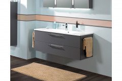 Fresh von puris - Badezimmer in Quarzgrau & Polarweiß