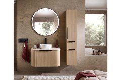 Serie 7200 von Pelipal - Badezimmer in Linea Eiche mit Rillenprofil