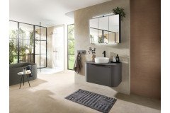 Serie 7200 von Pelipal - Badezimmer in Linea Eiche mit Rillenprofil